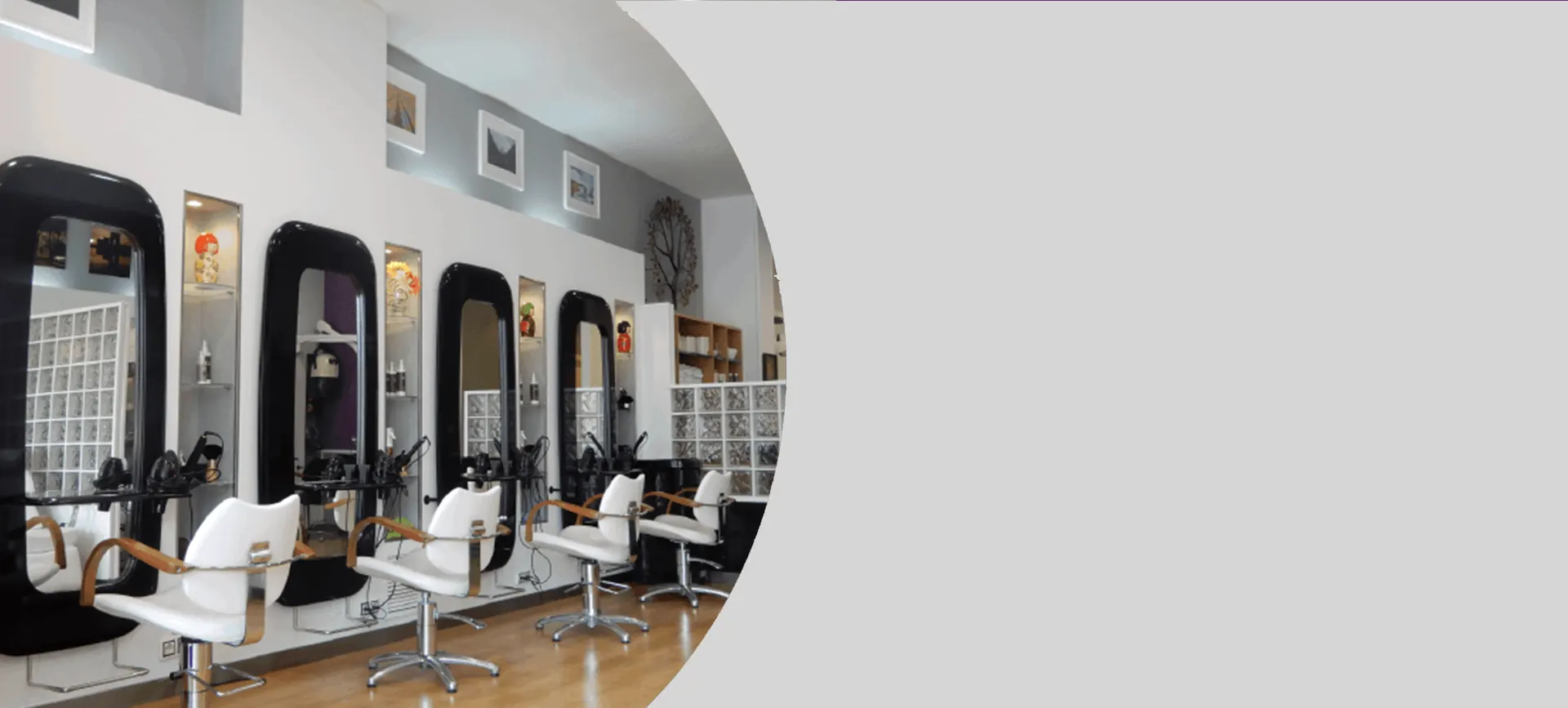 Interior del salón Destellos Peluqueros en Las Rozas de Madrid